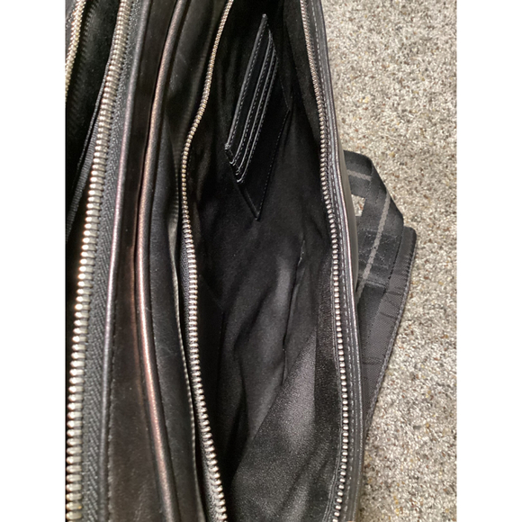 Coach Men's Black Leather Satchel Briefcase Laptop Bag - Picture 6 of 9